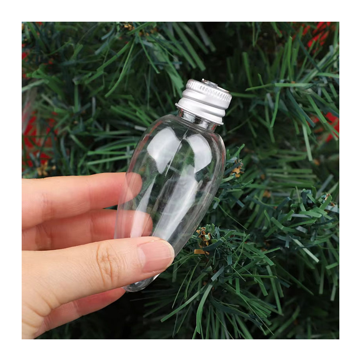 12er Set ZQNYCY Weihnachts Hängeornamente in Glühbirnenform aus transparentem Kunststoff - Bild 5