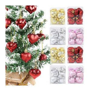 12er Set ZQNYCY Weihnachtsanhänger aus Kunststoff in Stern- und Herzform, mehr