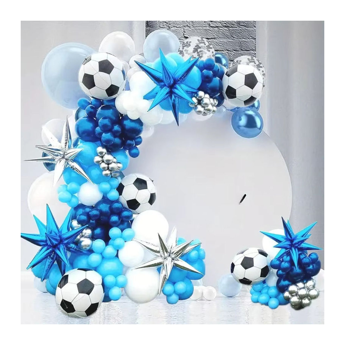 136 Stück Fußball-Ballonbogen Set in Mehrfarbig für Geburtstag und Sommerfest-Dekorationen - Bild 5