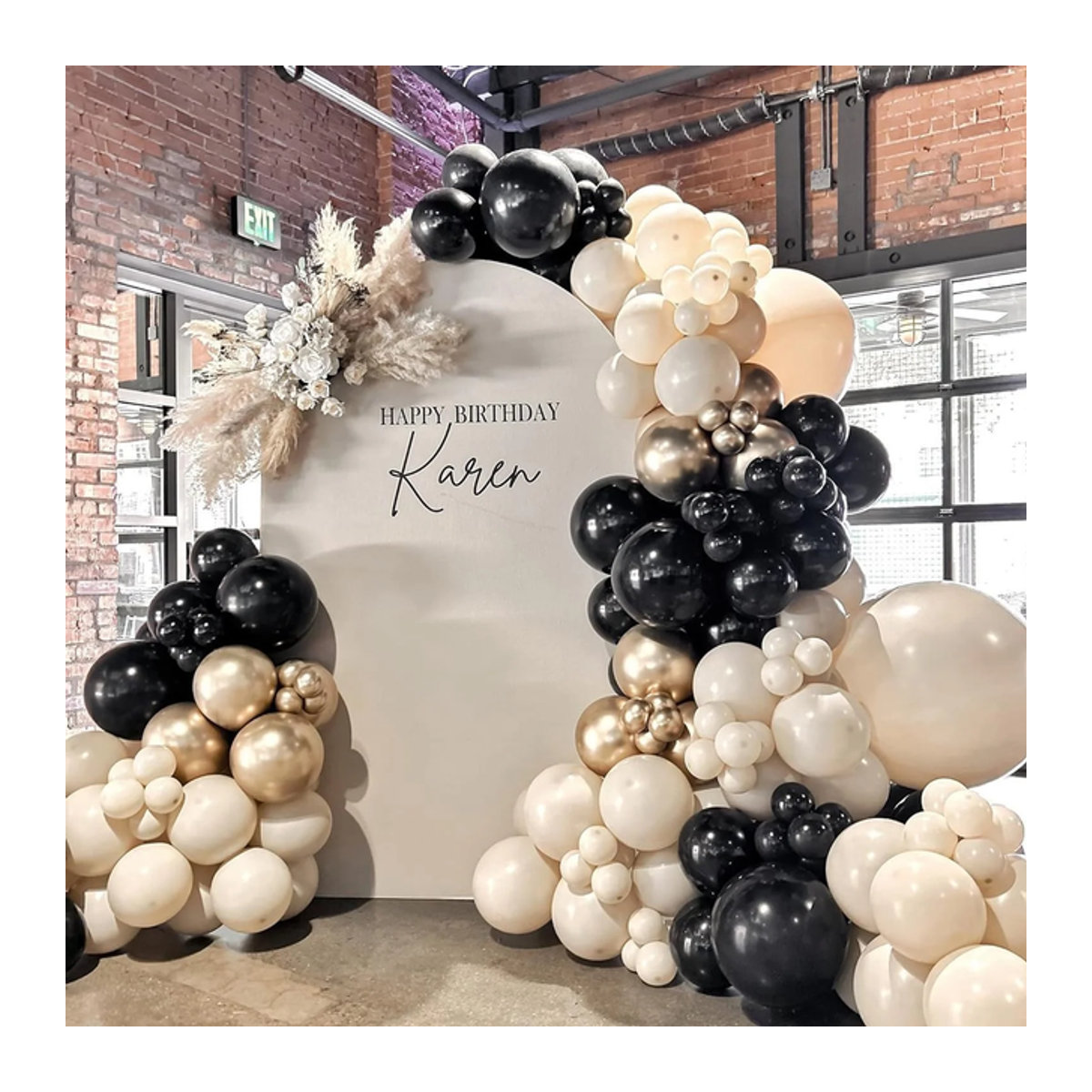 139 Stück Ballongirlande Set in Schwarz, Weiß und Gold für Geburtstag, Hochzeit und Jubiläumsdekoration - Bild 1