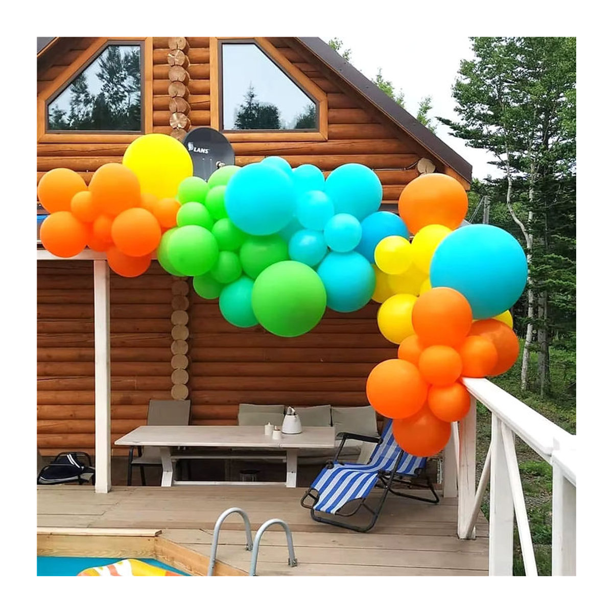 141-teiliges tropisches Ballon-Girlanden-Set aus Latex in Mehrfarbig für deine Sommer-Dekoration - Bild 3