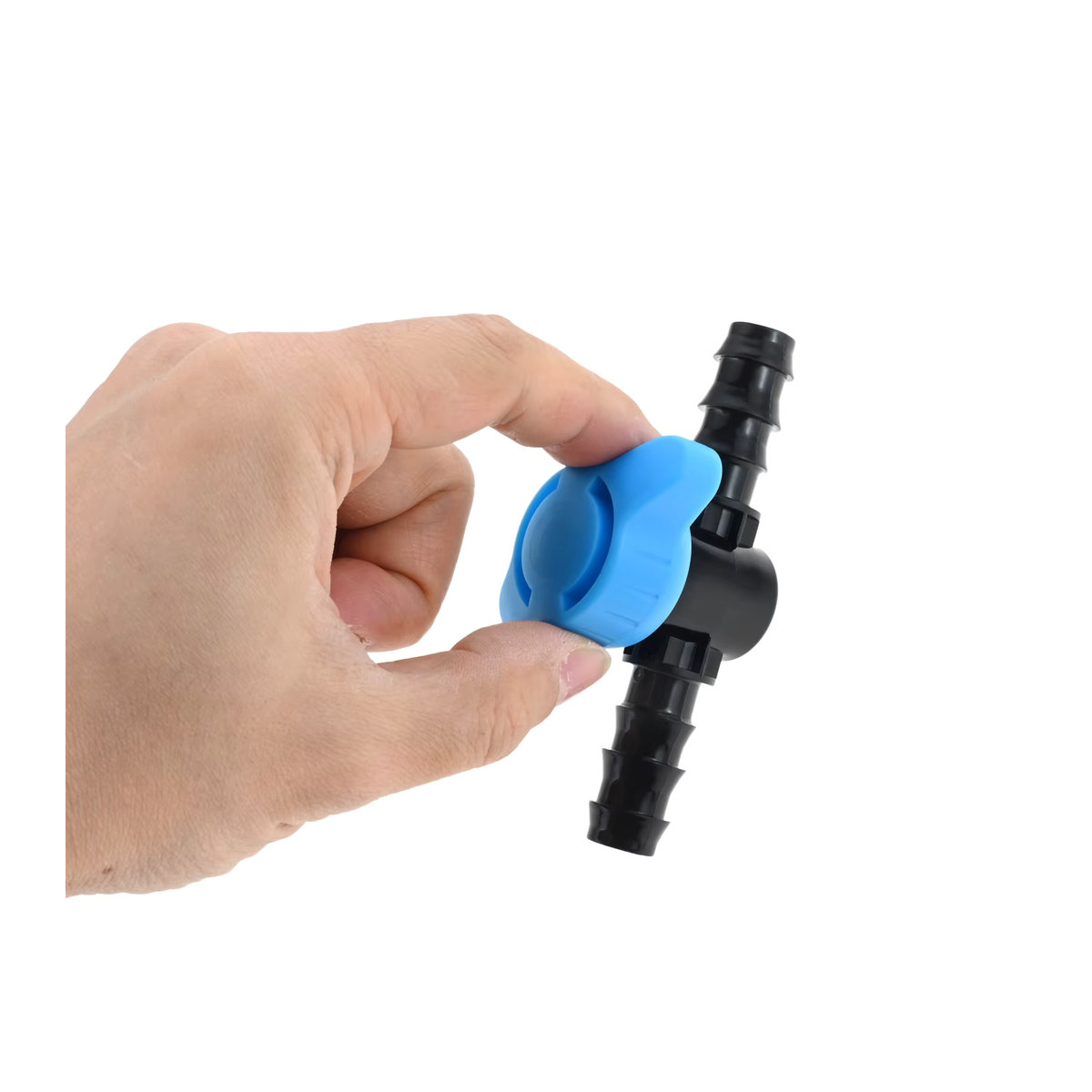 15 Stück Kunststoff-Absperrventile in Blau für 1/2 Zoll Tropfbewässerungsschläuche mit Widerhaken zur Steuerung von Tropfsprinkler-Systemen - Bild 4