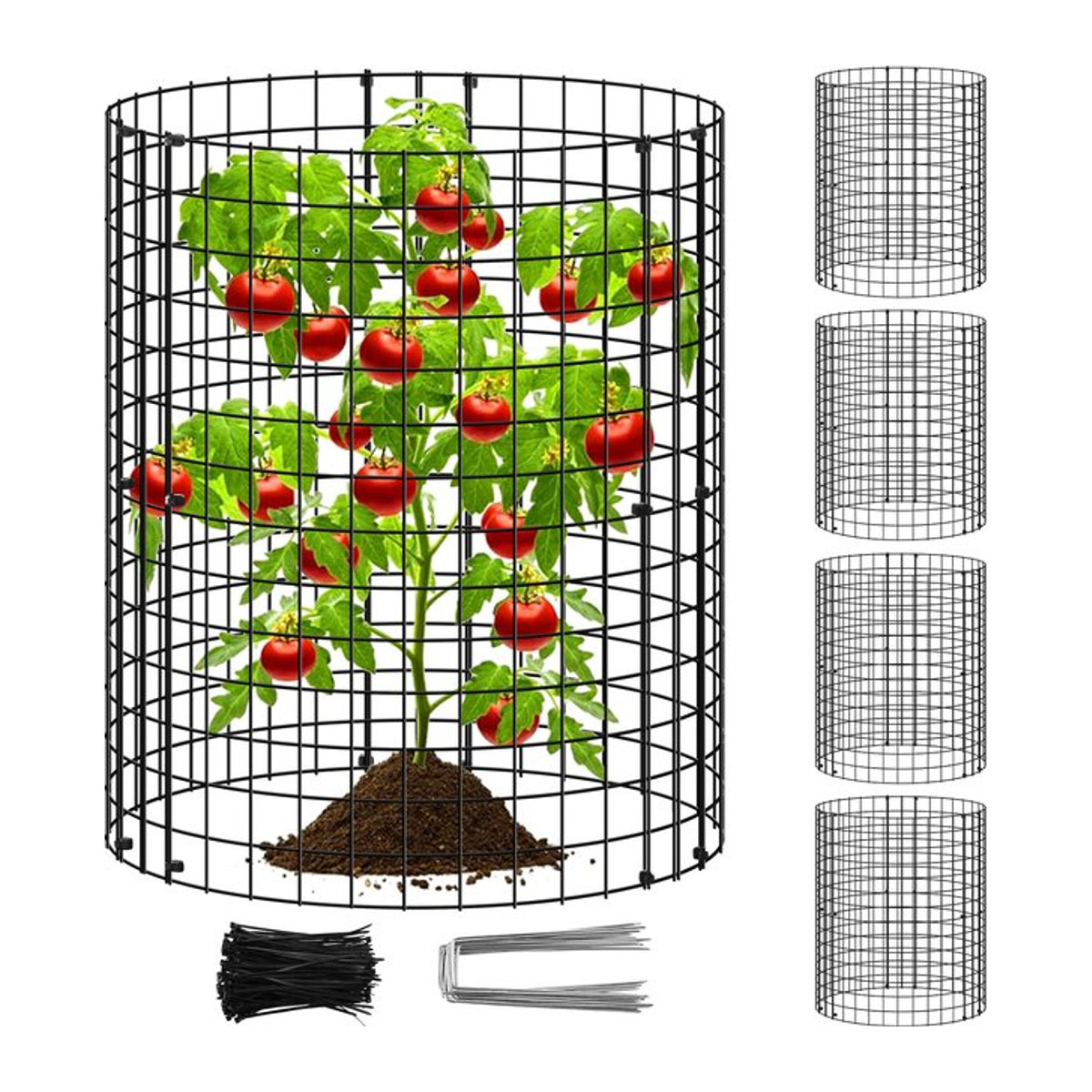 15 Stück Pflanzenkäfige aus rostfreiem Eisengeflecht als Pflanzenschutz und Abdeckung für Gartenpflanzen und Blumentöpfe - Bild 1