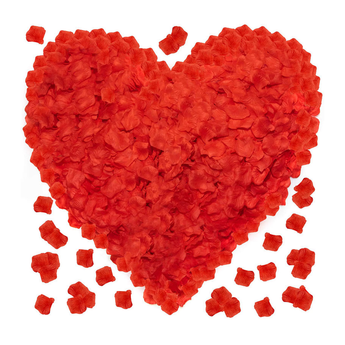 1500 Stück künstliche Rosenblätter aus Textil in Rot für Hochzeit, Valentinstag und Dekoration - Bild 4