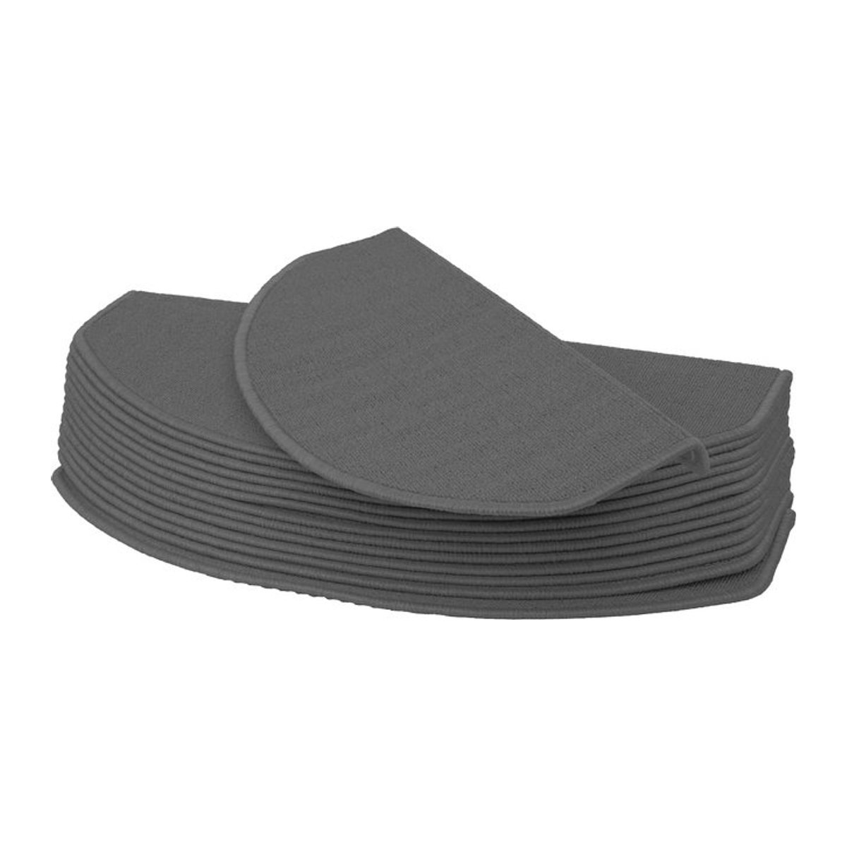 15er-Set MCW Treppenmatten halbrund, Treppenteppich zum Treppenschutz, grau, B: 65 cm, T: 25 cm - Bild 1