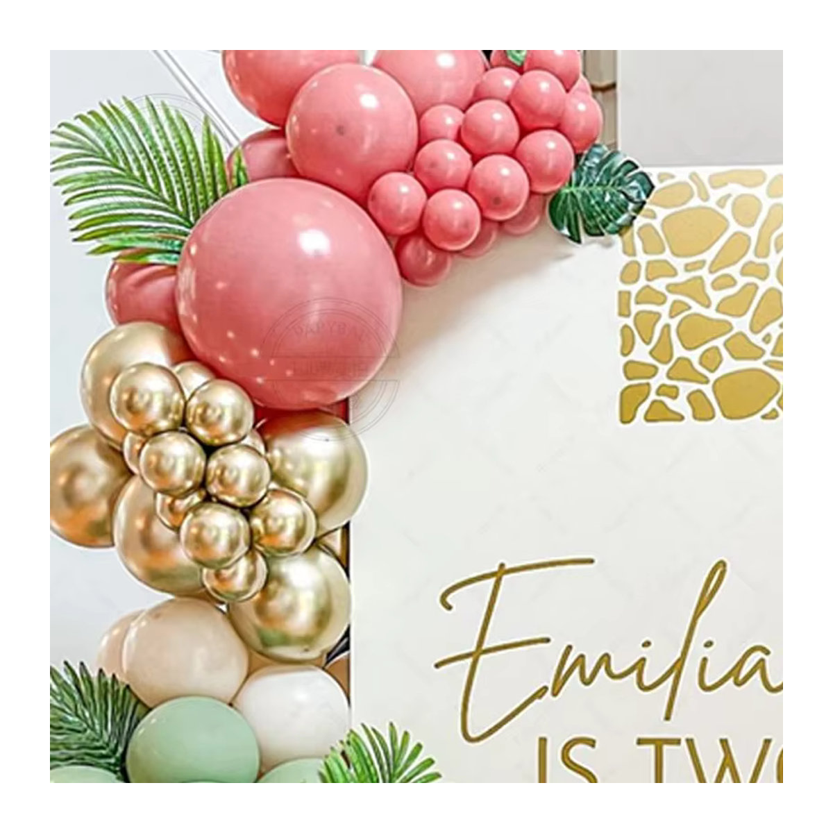 174-teiliges Giraffen-Ballon-Set für Kindergeburtstage und Babypartys in Rosa, Grün und Gold - Bild 2