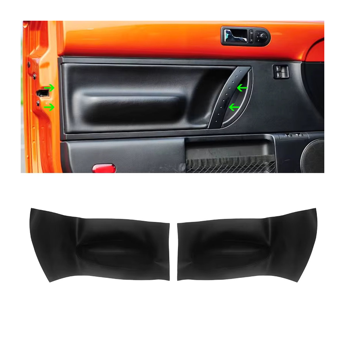 2 Stück Auto-Mikrofaser-Leder-Armlehnenverkleidung für VW Beetle 1998-2010, Innenverkleidung Grau - Bild 3