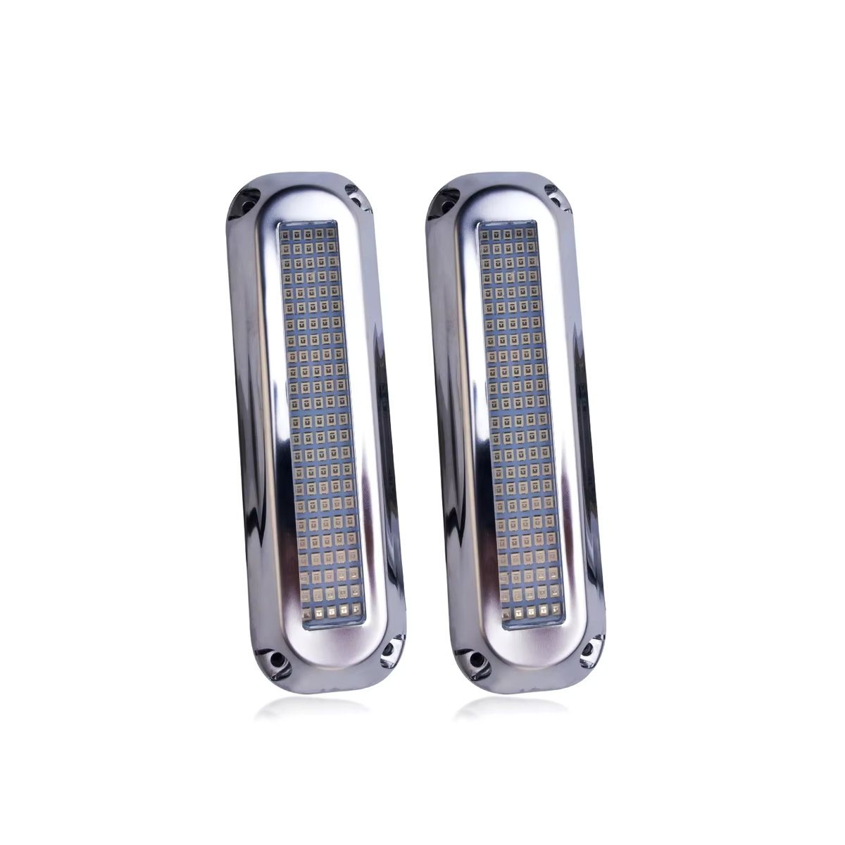 2 Stück Blaue Yacht Unterwasserleuchten aus Edelstahl mit 120 LED für Boote und Pontons IP68 - Bild 3