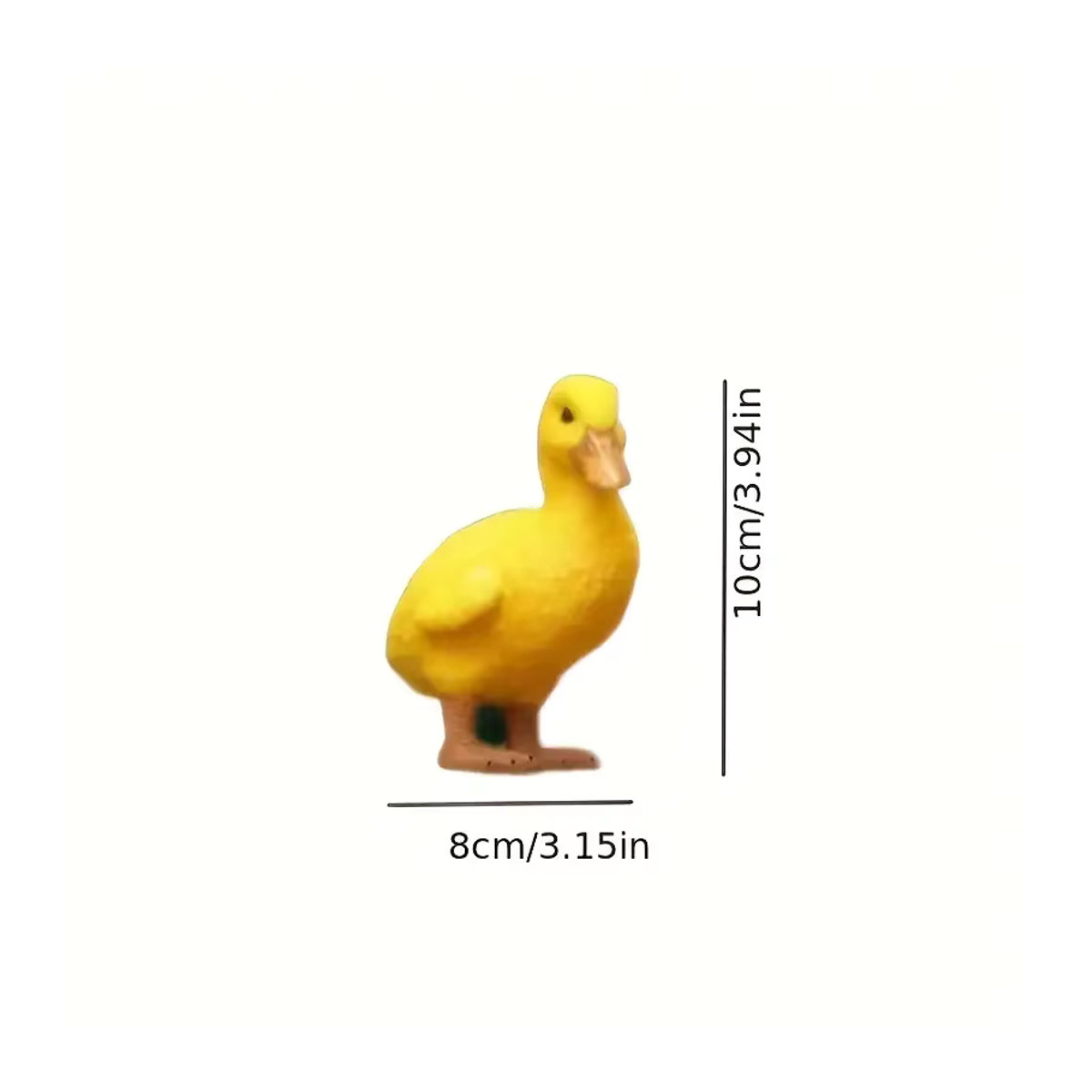 2 Stück Entenkükenfiguren aus Kunstharz in Gelb zur Dekoration für Garten, Rasen und Teich - Bild 5