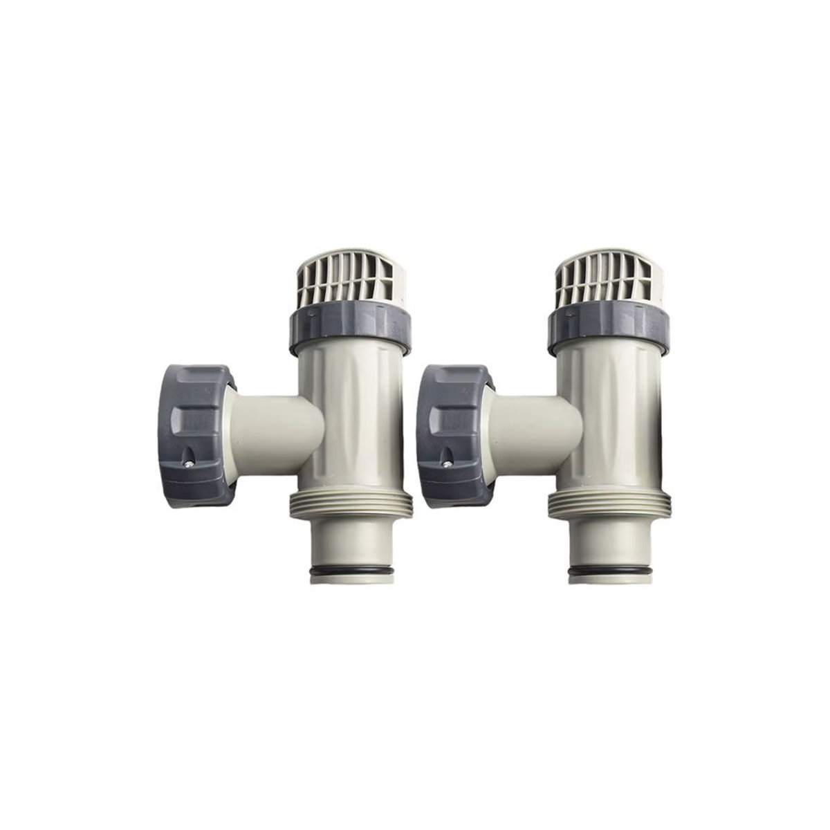 2 Stück Intex Ersatz Kolbenventil-Baugruppe für Filterpumpen und Pool-Wasserhahn-Anschluss, Grau, Kunststoff - Bild 4