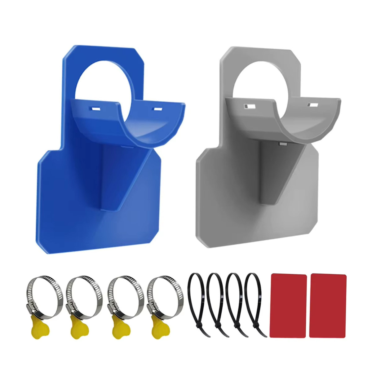 2 Stück Schwimmbad-Rohrhalterungen für Intex Aufstellpools aus Kunststoff, 30-38mm Schlauchauslass-Halterung mit Kabelbinder-Klemme - Bild 2