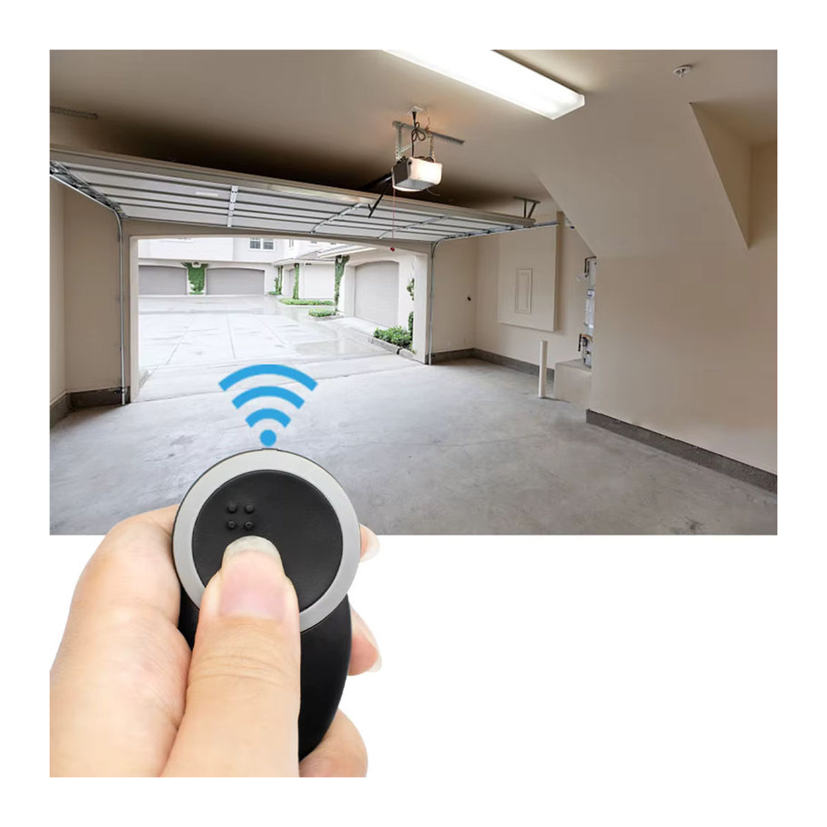 2 Stück TELECO TXP-433-A02 Garagentor-Fernbedienung in Schwarz, kompatibel mit TELECO TXP-433-A01 und TXP-433-A04, 433,92 MHz Tor-Schlüsselanhänger - Bild 4