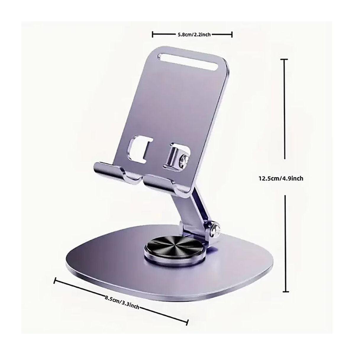 2 Stück verstellbarer 360 Grad drehbarer Telefonständer aus Metall, faltbarer tragbarer Smartphone- und Tablet-Ständer mit Klebepad in Rosa und Silber - Bild 5