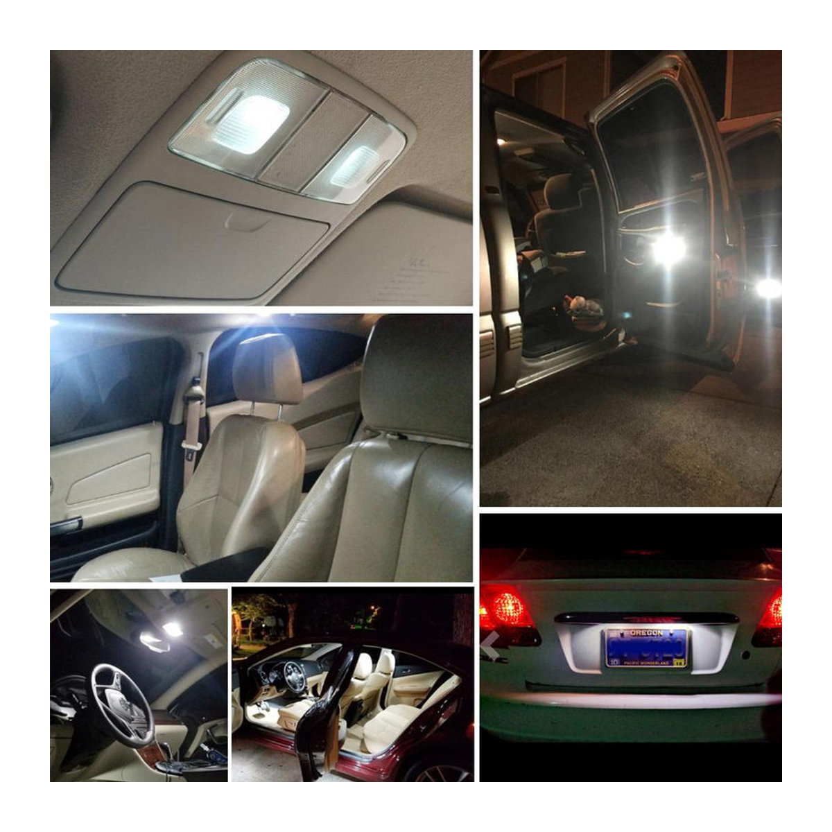 2 Stück W5W T10 LED-Lampen Canbus 4014 24SMD für Auto Innenraum Deckenleuchte Leseleuchte und Kennzeichenleuchte in Kaltweiß 6000K - Bild 5