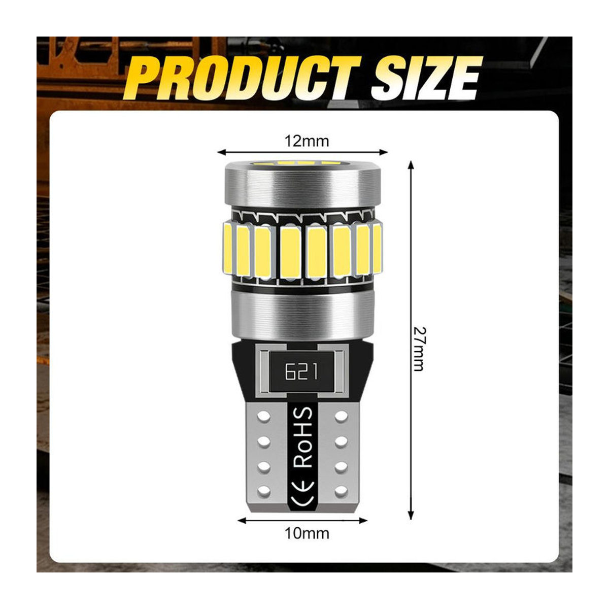 2 Stück W5W T10 LED-Lampen Canbus 4014 24SMD für Auto Innenraum Deckenleuchte Leseleuchte und Kennzeichenleuchte in Kaltweiß 6000K - Bild 7