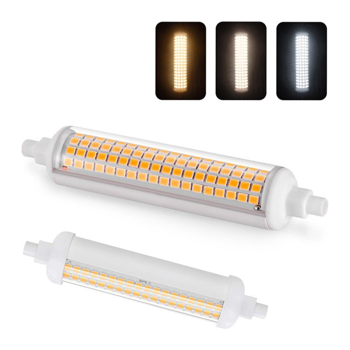 2 Stück YORYZENG R7s LED Flutlichtbirnen 20 Watt, J118 118mm, Keramik, Kalt Warm Weiß als Ersatz für 200 W Halogenlampen - Bild 1