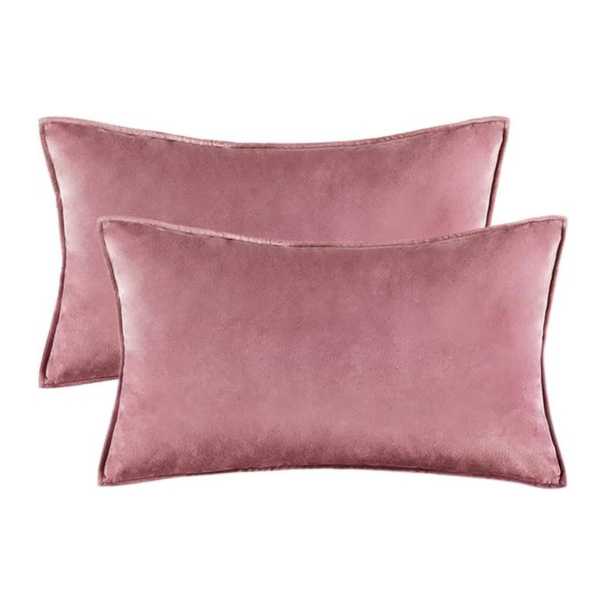 2-teiliges Set inyahome Samt-Kissenbezüge in Mauve und Rosa für Sofa und Schlafzimmer B/H: 30 x 50 cm, 45 x 45 cm, 50 x 50 cm, 60 x 60 cm - Bild 1