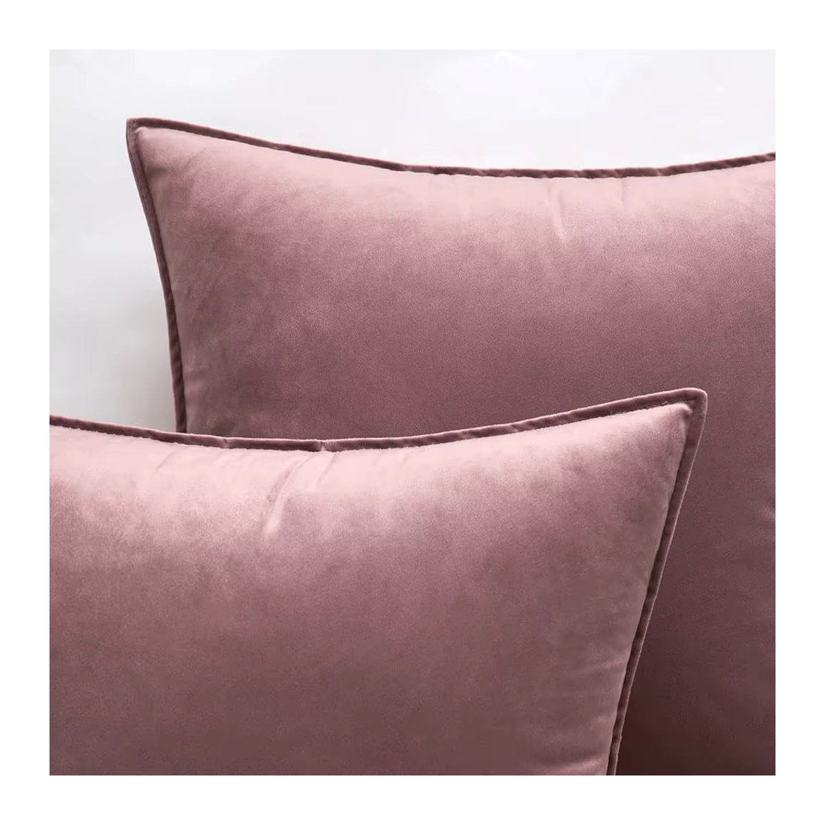 2-teiliges Set inyahome Samt-Kissenbezüge in Mauve und Rosa für Sofa und Schlafzimmer B/H: 30 x 50 cm, 45 x 45 cm, 50 x 50 cm, 60 x 60 cm - Bild 3