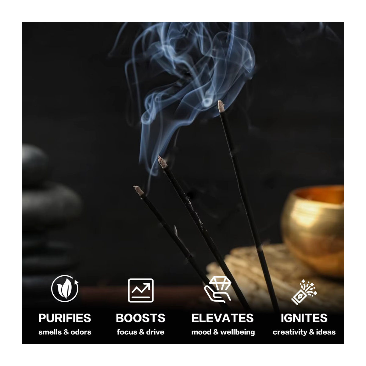 20 Premium-Räucherstäbchen Set aus Sandelholz und weißem Salbei für Meditation und Entspannung - Bild 2