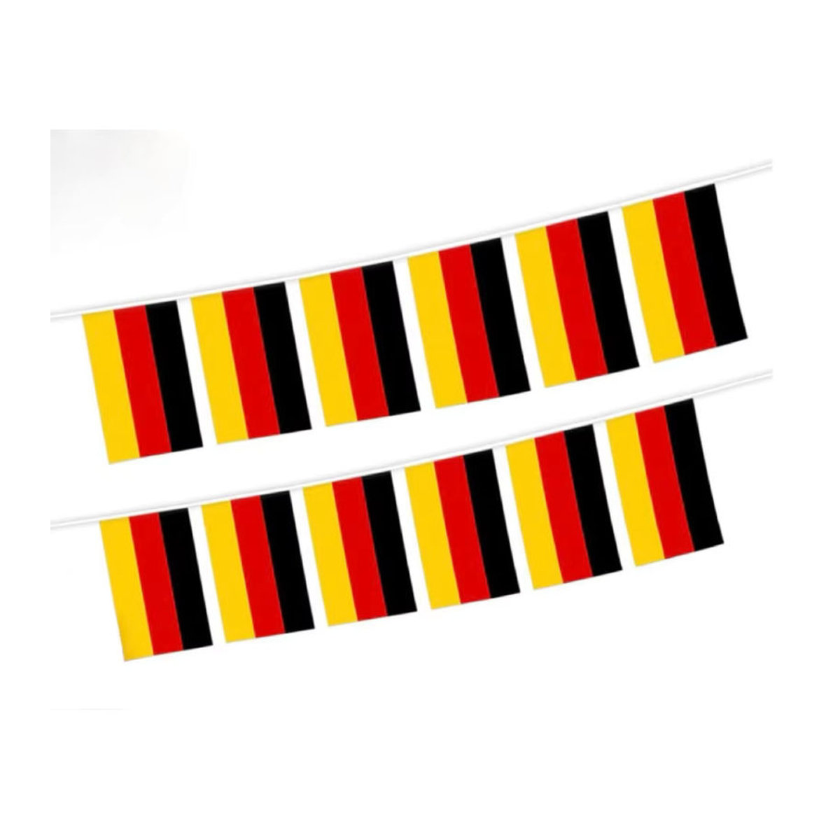 20 Stück Deutschland Flaggen als Wimpelkette zum Aufhängen, Textil-Banner in Mehrfarbig, B: 14 cm, H: 21 cm - Bild 4