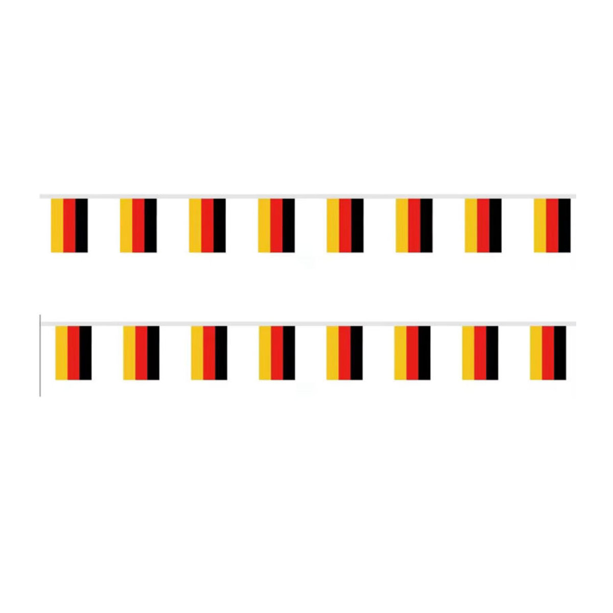 20 Stück Deutschland Flaggen als Wimpelkette zum Aufhängen, Textil-Banner in Mehrfarbig, B: 14 cm, H: 21 cm - Bild 5