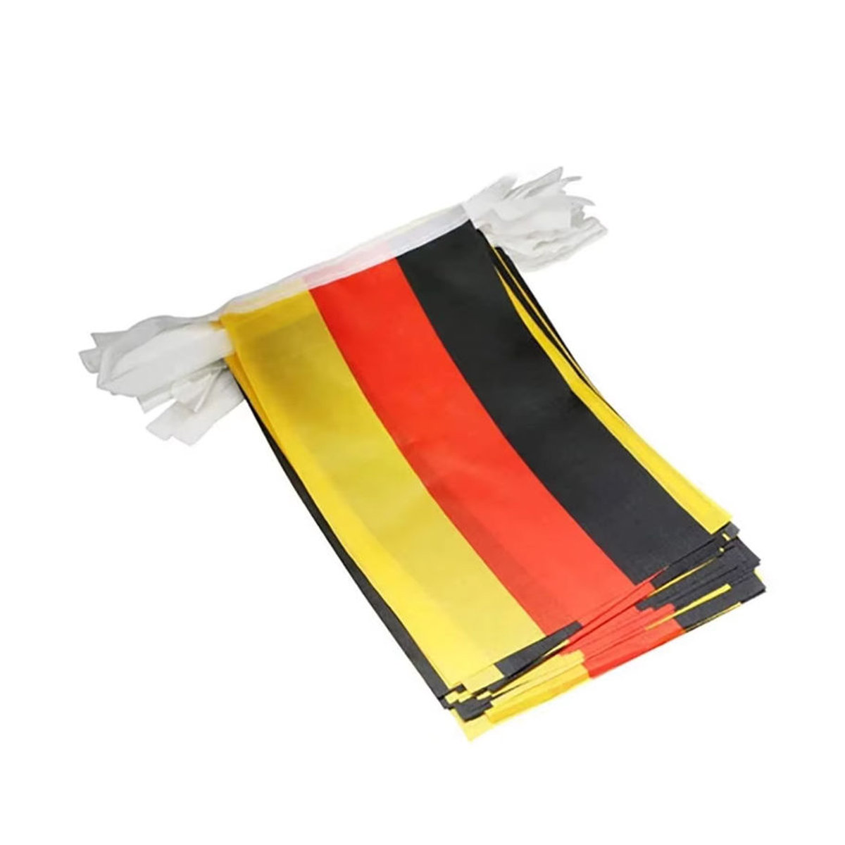 20 Stück Deutschland Flaggen als Wimpelkette zum Aufhängen, Textil-Banner in Mehrfarbig, B: 14 cm, H: 21 cm - Bild 6