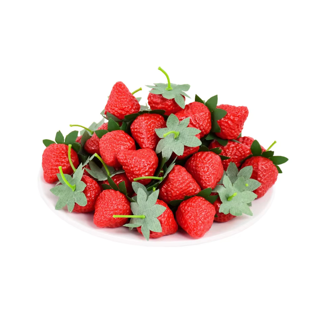 20 Stück Künstliche Erdbeeren von ZQNYCY in Rot aus Kunststoff für Tischdekoration, Hochzeit und Weihnachten - Bild 3