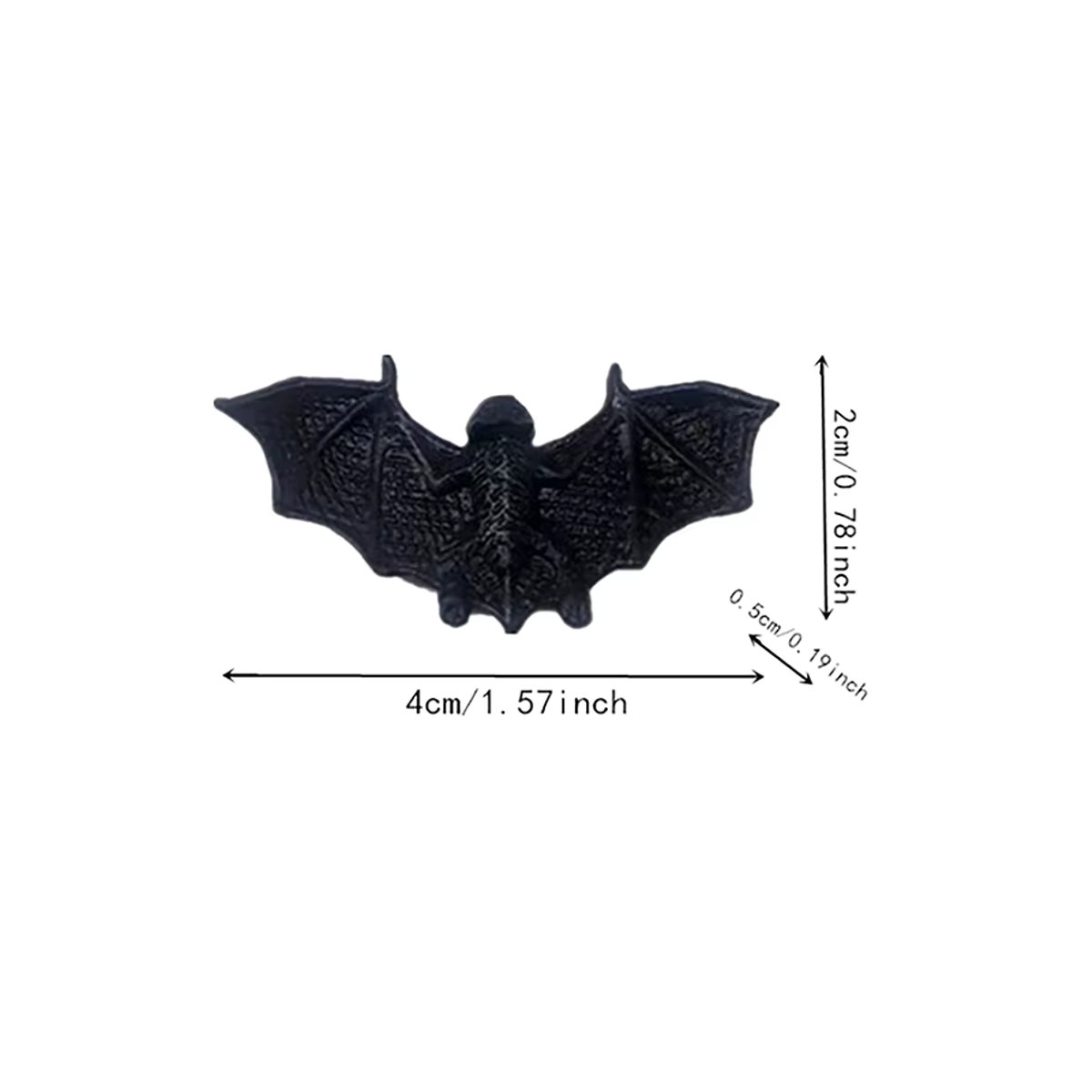 20 Stück leuchtende Fledermaus-Halloween-Dekoration aus Kunststoff in Schwarz von WHPHous - Bild 4