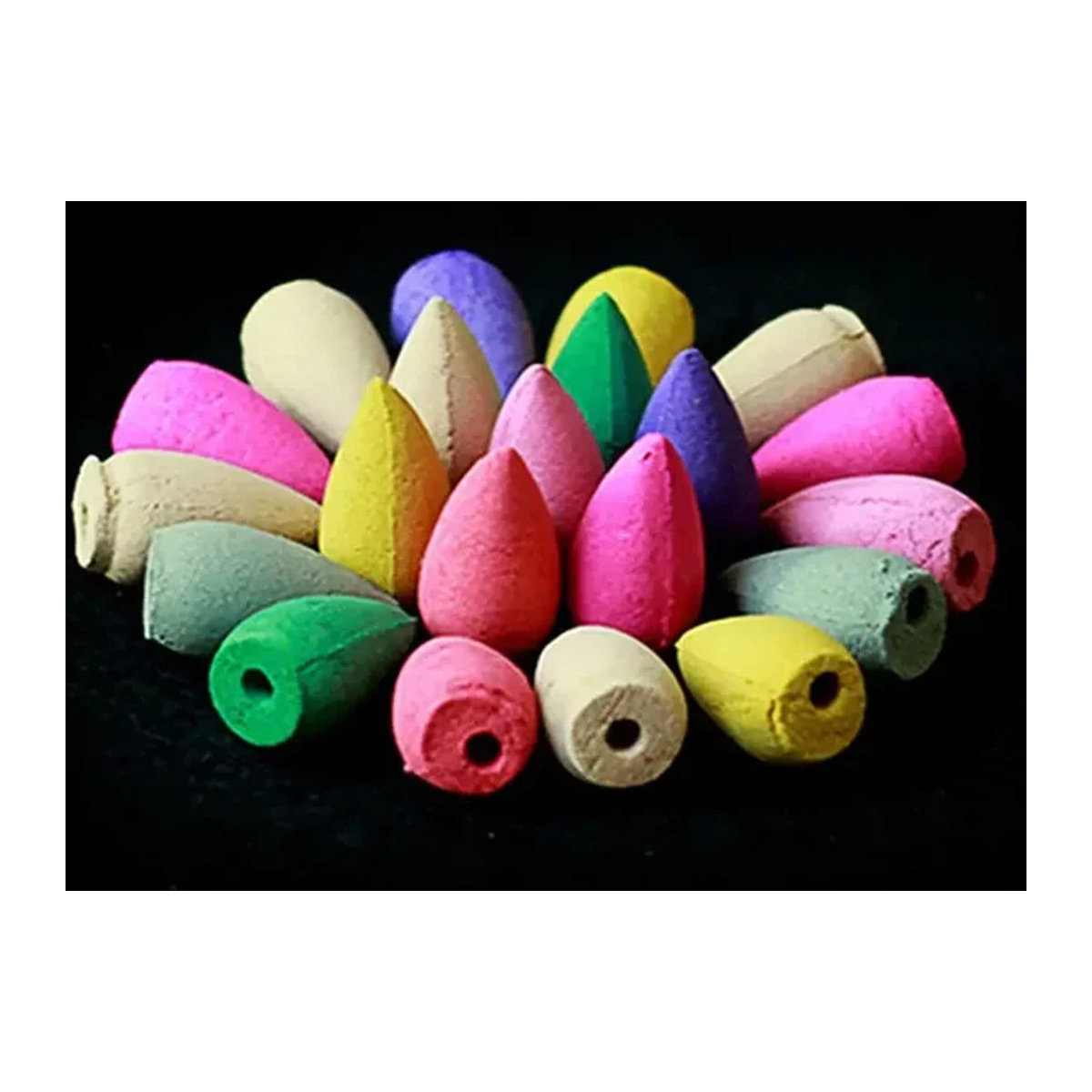 20 Stück Natural Reflux Weihrauch Kegel Mix aus Rose, Jasmin, Lavendel und Sandelholz in mehrfarbig - Bild 1