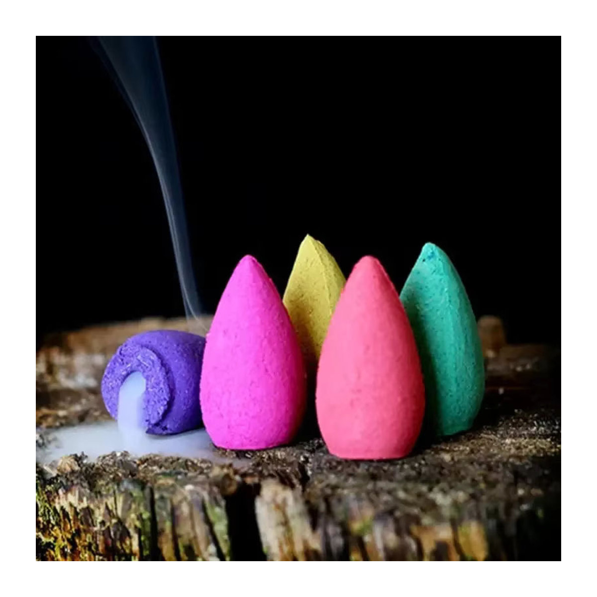 20 Stück Natural Reflux Weihrauch Kegel Mix aus Rose, Jasmin, Lavendel und Sandelholz in mehrfarbig - Bild 2