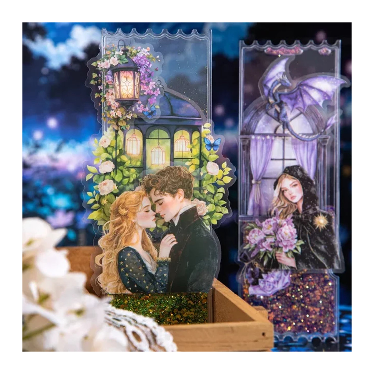 20 Stück PET-Aufkleber-Set von YCDBTH mit Sternenhimmel-Motiv in Mehrfarbig, B: 15,4 cm x H: 9,8 cm - Bild 1