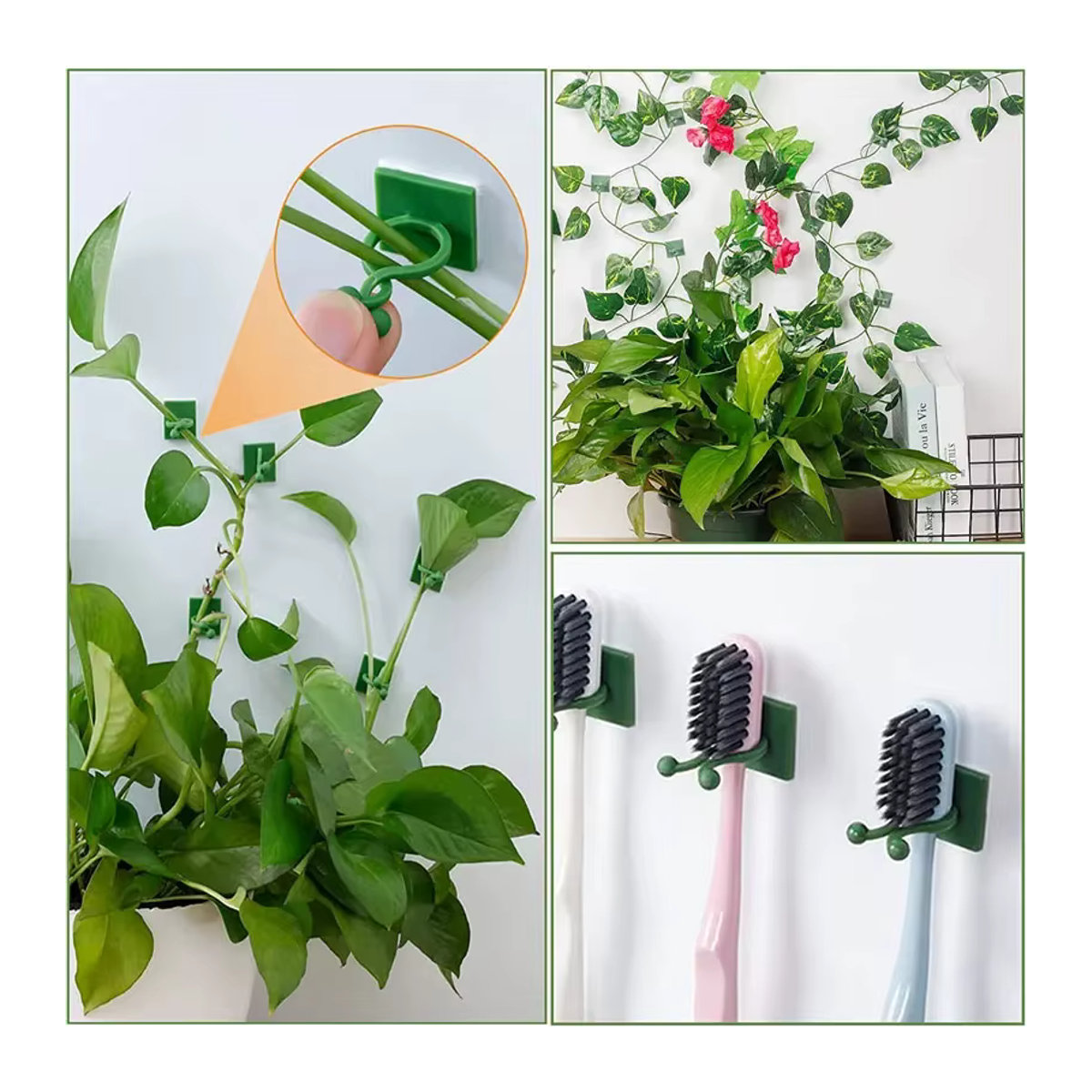 20 Stück selbstklebende Pflanze Kletterwand Befestigung Clips für Rattan und Reben zur unsichtbaren Garten Wandbefestigung - Bild 4