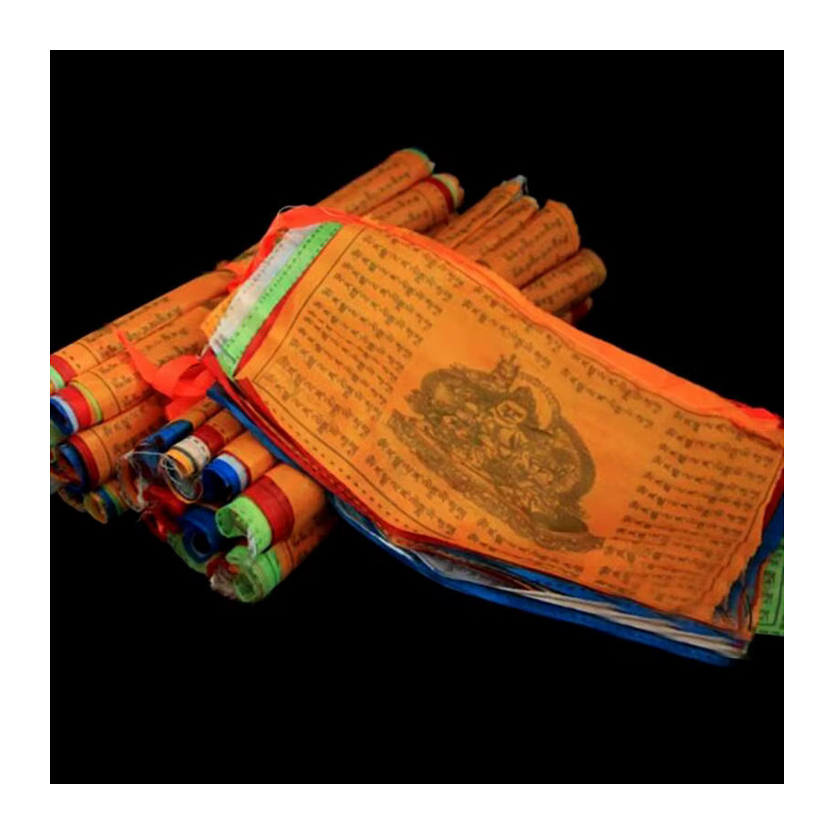 20 Stück Tibetische Gebetsfahnen Set mit Farbdruck für Garten und Dekoration, 5m Länge - Bild 1