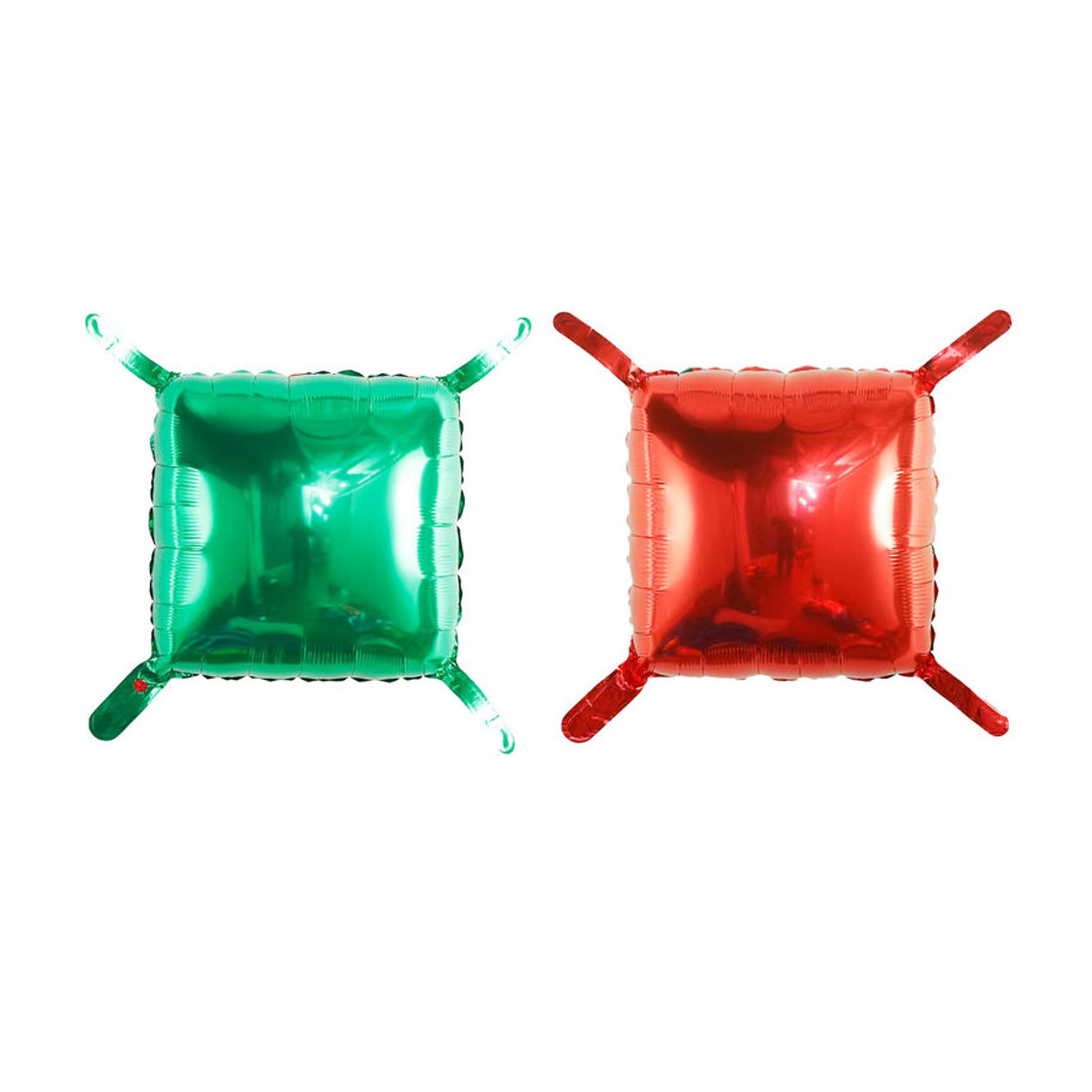 20 Stück YAYB Folienballons in Rot und Grün, quadratisch, 18 Zoll (45,72 cm) für deine Weihnachtsdekoration - Bild 4