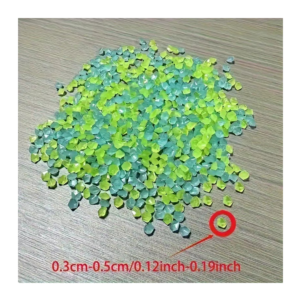 2000 Stück Mini Leuchtende Harz Steine in Mehrfarbig für Sukkulenten, Garten, Bonsai und Aquarium, Größe: 3-5 mm - Bild 4