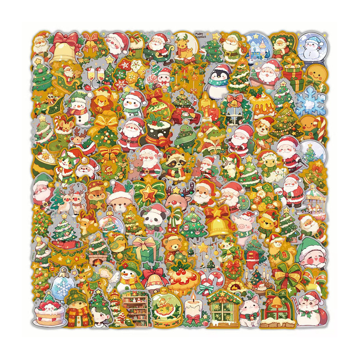 204-teiliges Weihnachtsaufkleber-Set von BulingBulingStickers Store in Mehrfarbig für Dekoration und Geschenke - Bild 2