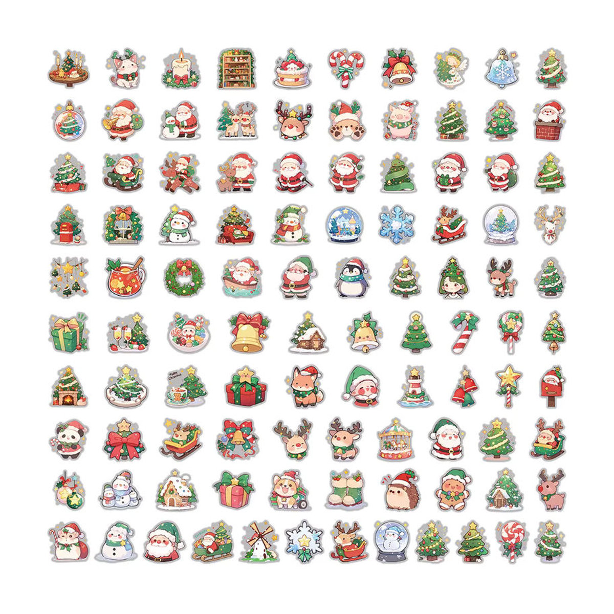204-teiliges Weihnachtsaufkleber-Set von BulingBulingStickers Store in Mehrfarbig für Dekoration und Geschenke - Bild 3