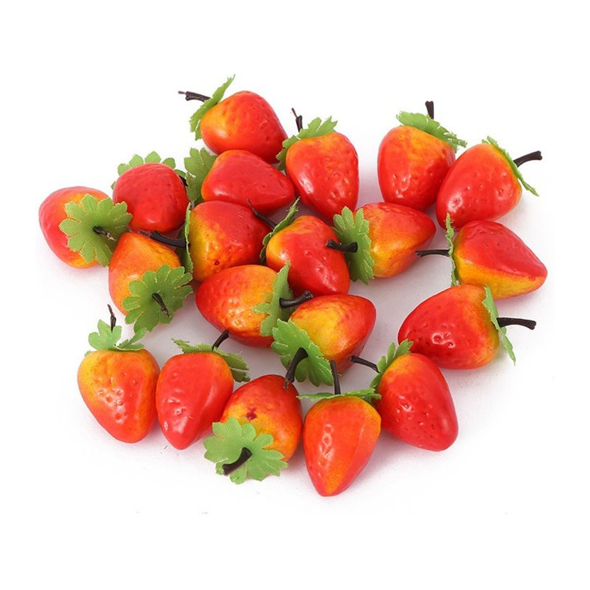 20er Set ZYF Miniatur Erdbeeren aus Schaum in Rot für DIY Handwerk und Fotografie-Requisiten - Bild 1