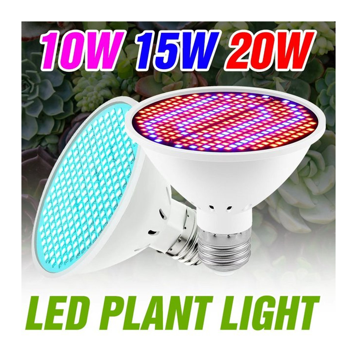 20W LED Wachstumsleuchte E27 Vollspektrum Anbau Lampe für Zimmerpflanzen und Blumen - Bild 1
