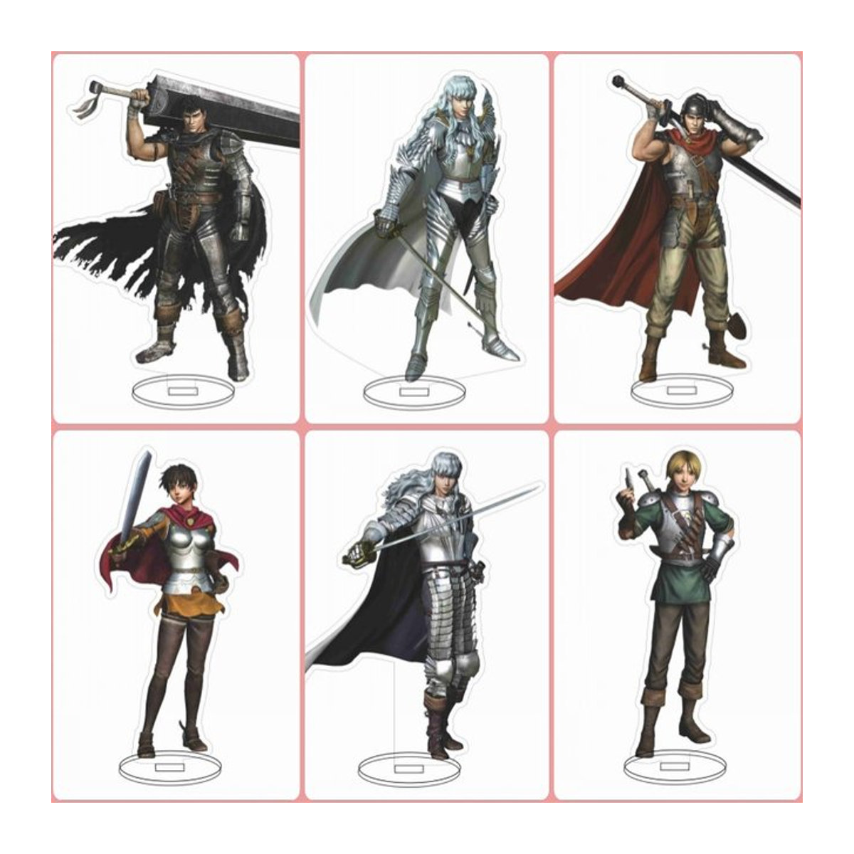 23er Set Anime Berserker Acryl Aufsteller, mehrfarbige Charakter-Modelle aus Kunststoff, Höhe: 15 cm - Bild 1