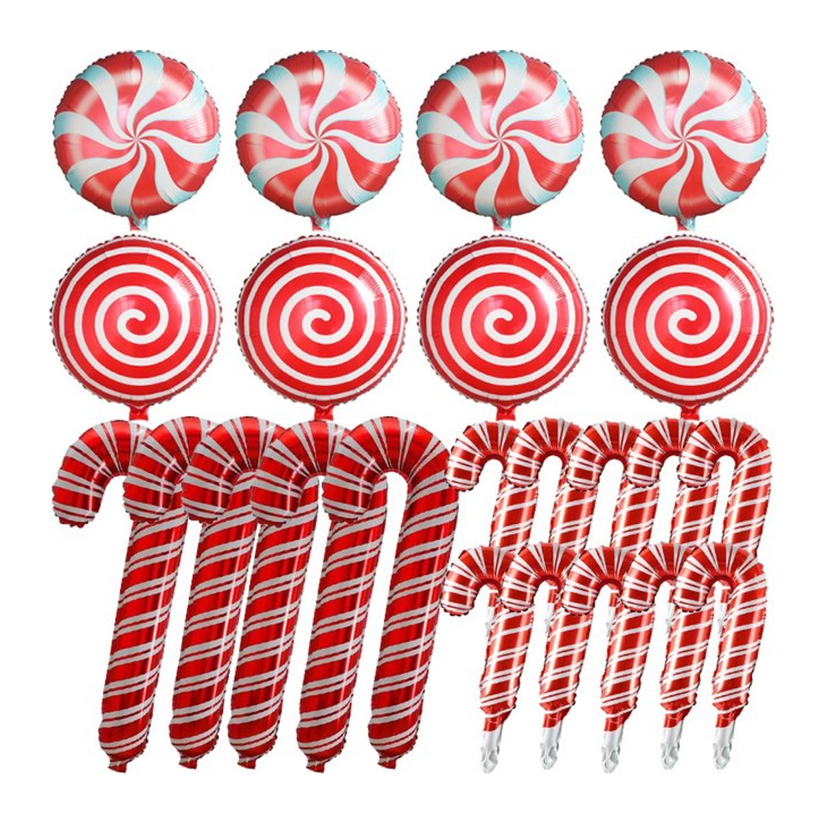 23er Set LQVYI Party Dekoration mit Rote Schleife und Candy Cane Windmühlen aus Kunststoff in Rot für Weihnachten und Hochzeit - Bild 1