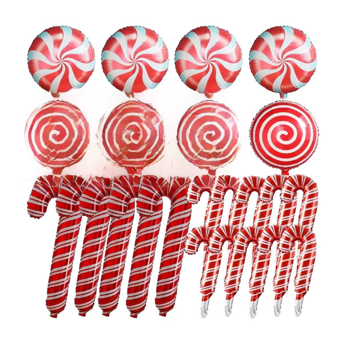 23er Set LQVYI Party Dekoration mit Rote Schleife und Candy Cane Windmühlen aus Kunststoff in Rot für Weihnachten und Hochzeit - Bild 3