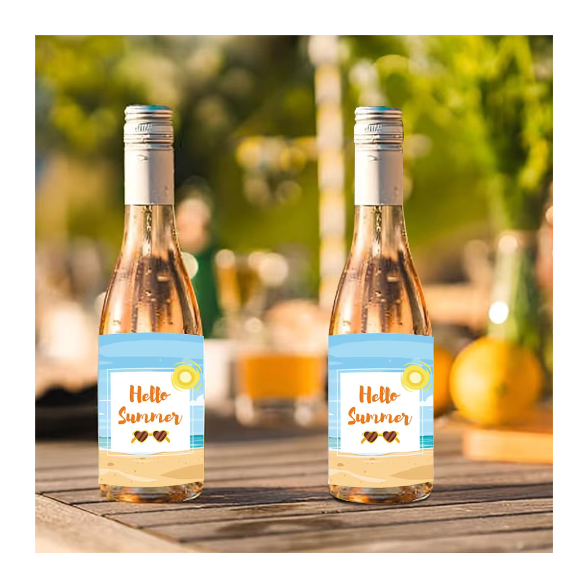 24 Stück meidding Hallo Sommer Weinflaschenaufkleber, dekorative maritime Aufkleber für Wein und Getränke, mehrfarbig - Bild 5