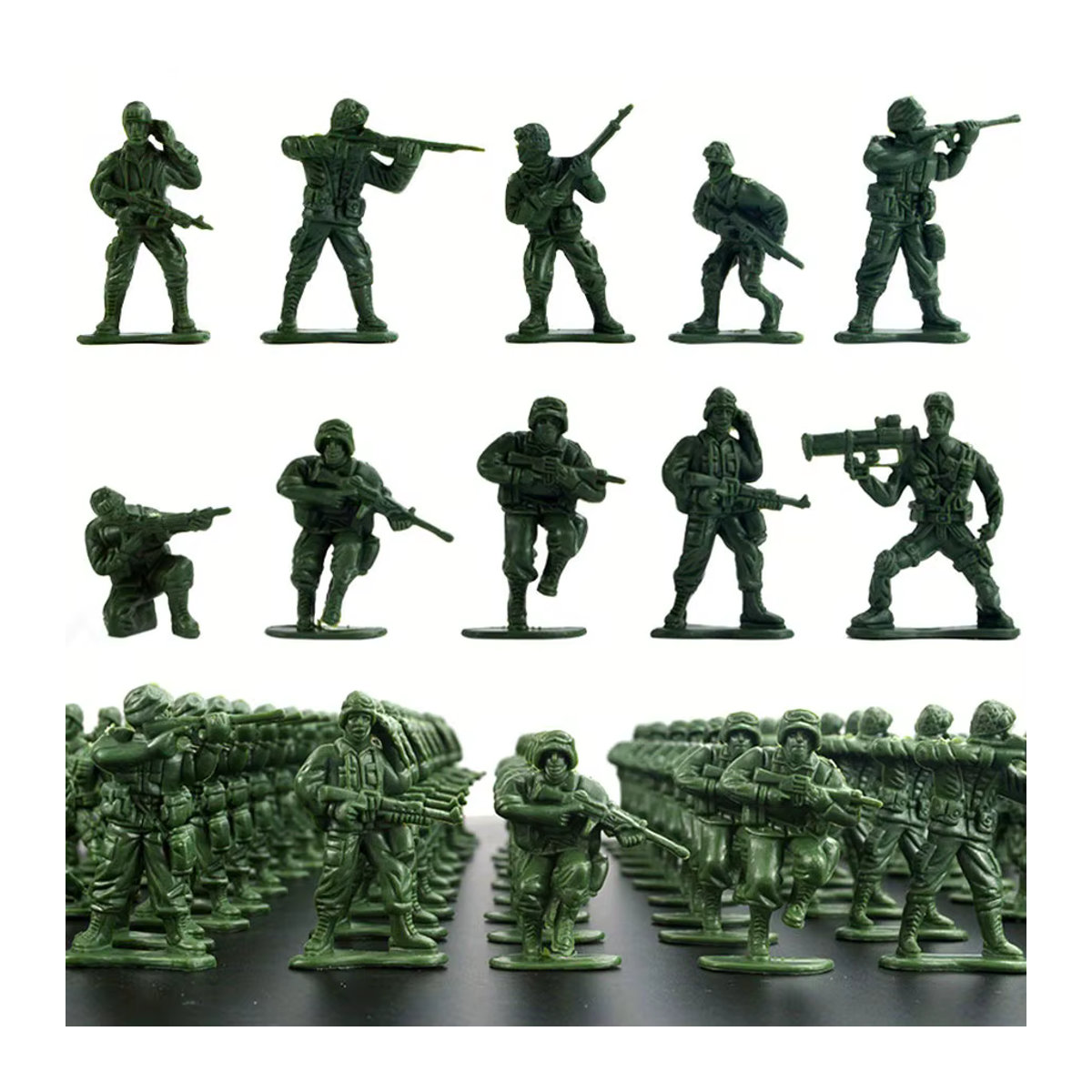 24 Stück Mini-Soldatenmodelle aus Kunststoff in Blau und Mehrfarbig, Höhe: 5 cm, Militär-Dekoration für Kriegssimulation und Themenpartys - Bild 2