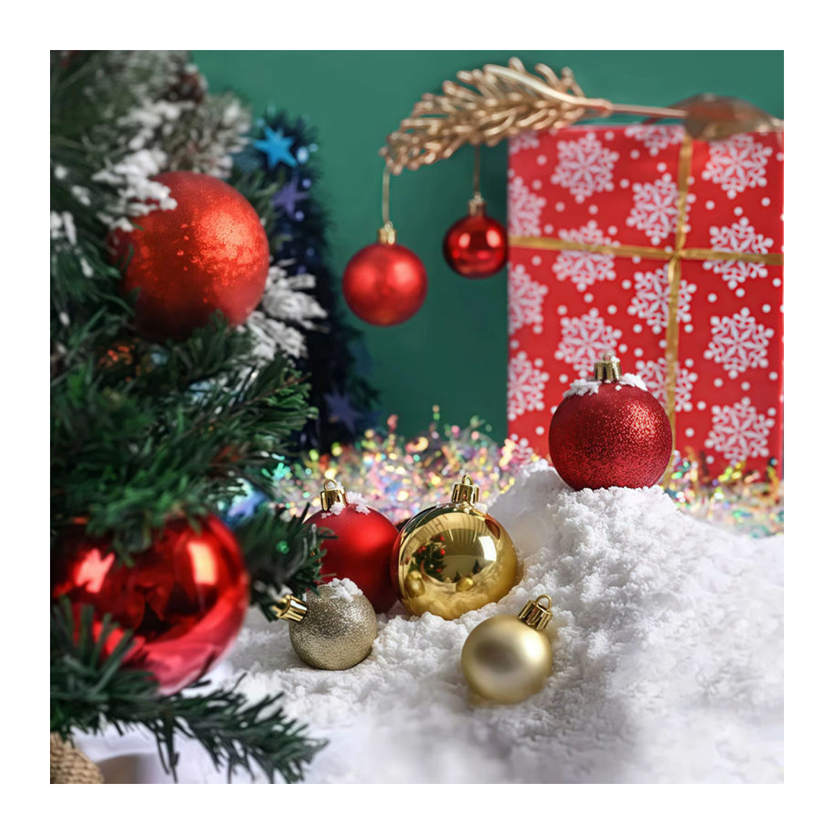 24er Set Disney Weihnachtskugeln aus Kunststoff, rund, mehrfarbig und silber, Durchmesser: 3 cm - Bild 2