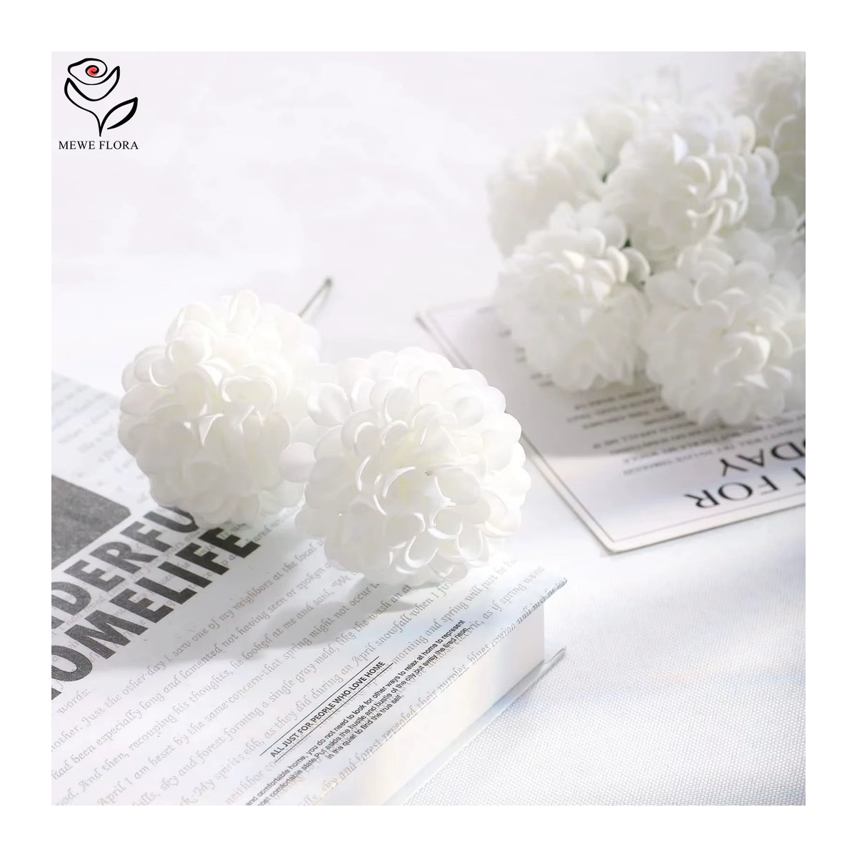 25 Stück künstliche Hortensien in Weiß von YN HI FLOWER als Dekoration für Hochzeiten und Wohnkultur - Bild 2