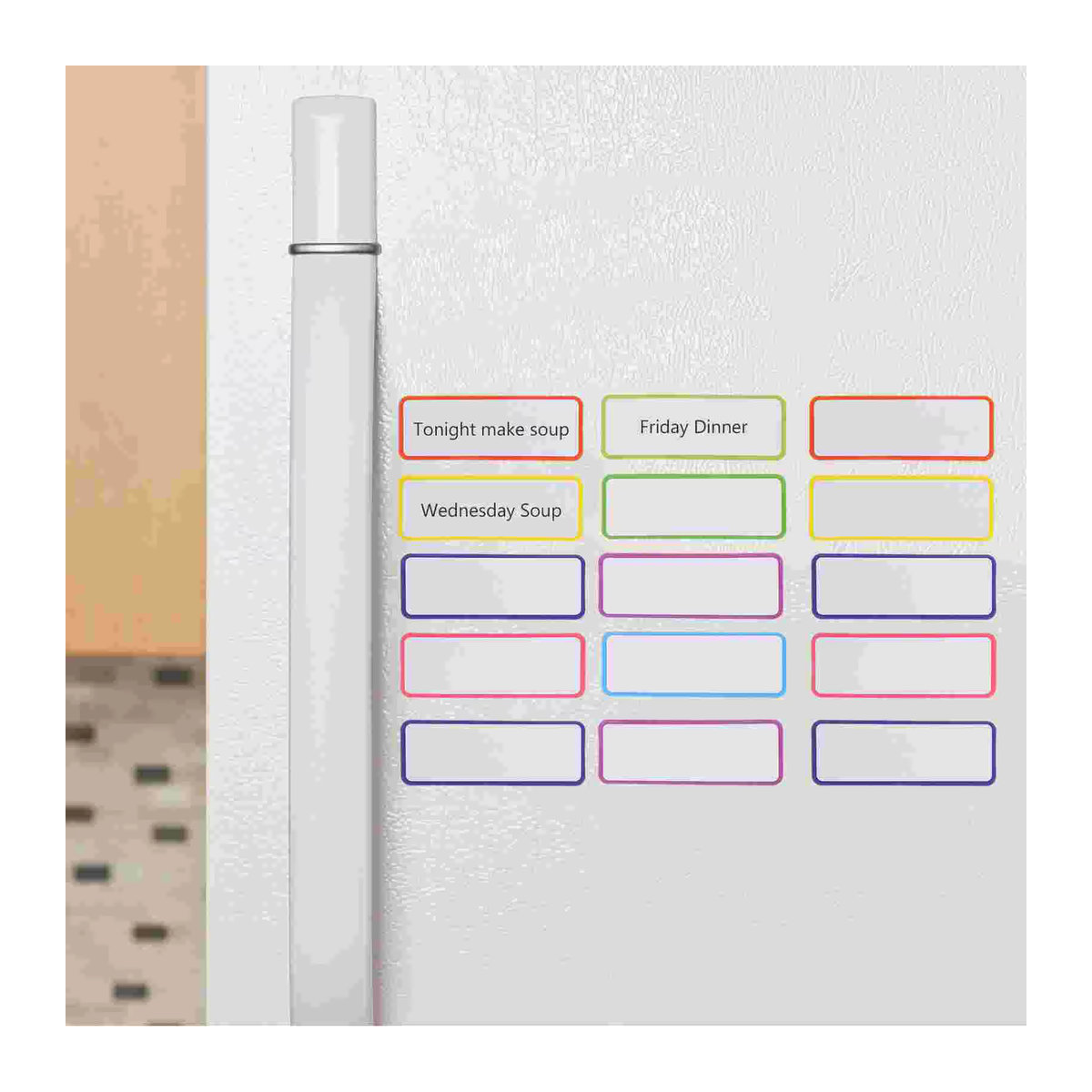 27 Stück Whiteboard-Magnet-Etiketten in Bunt zum Trockenabwischen für Kühlschrank, Aktenordner und Aufbewahrung - Bild 2