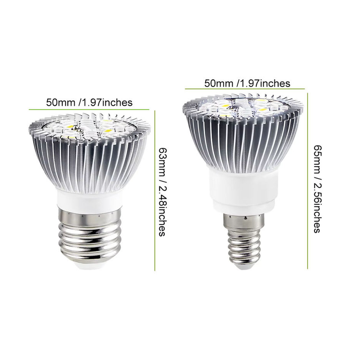 28W LED Pflanzenlampe E27 Vollspektrum mit IR und UV für Indoor Growbox und Zimmerpflanzen aus Aluminium - Bild 5