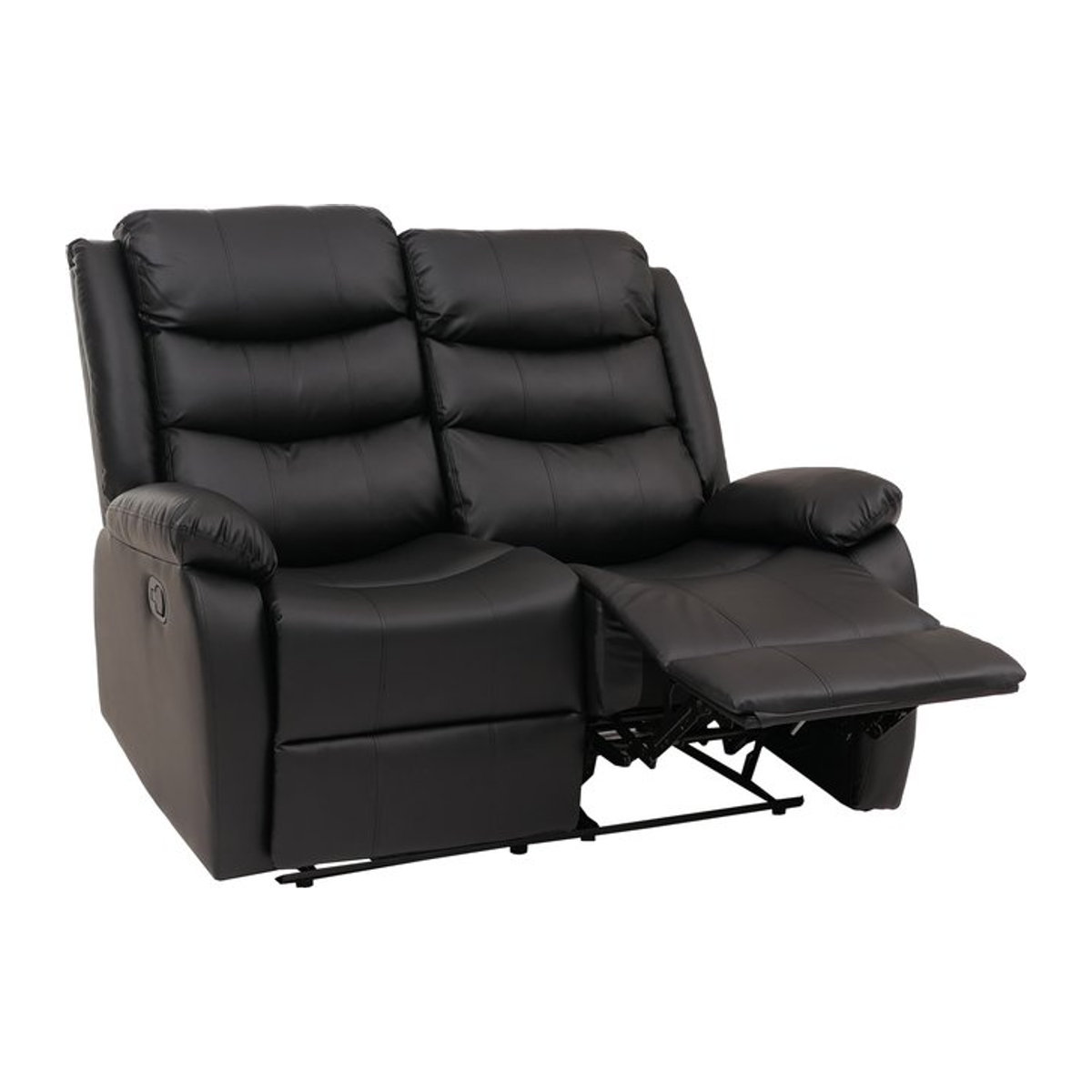 2er Kinosessel MCW-O62 Relaxsessel aus Kunstleder mit Liegefunktion in Schwarz - Bild 1