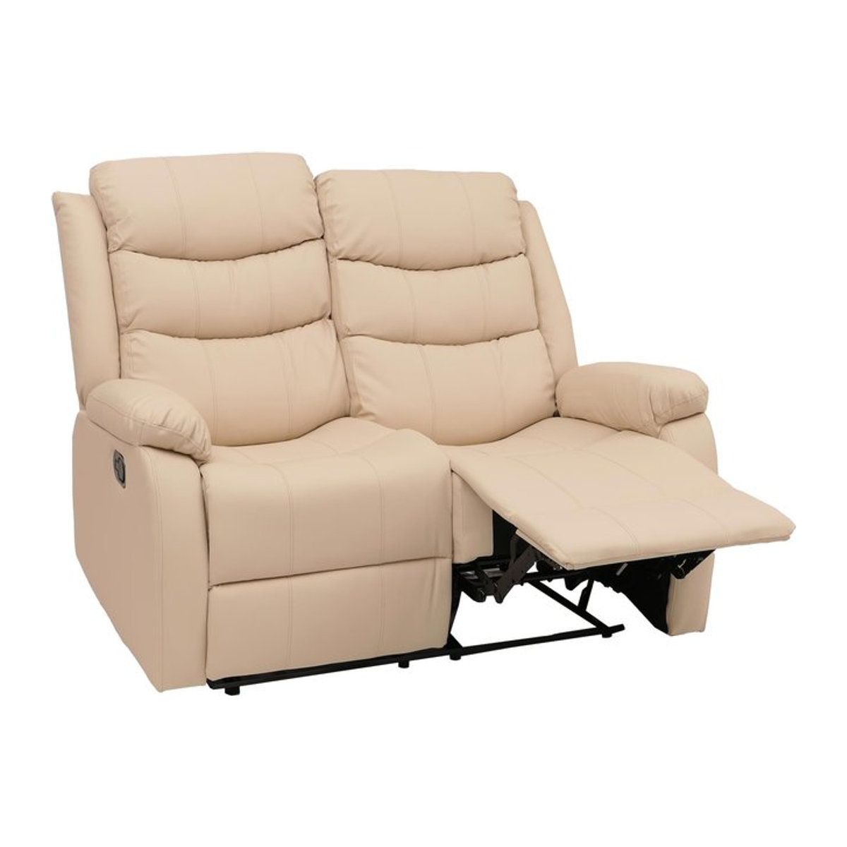2er Kinosessel MCW-O62 Relaxsessel mit Liegefunktion aus Kunstleder in Creme/Beige - Bild 1